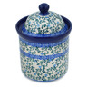 Polish Pottery Small Canister 6&quot; Petite Blue Vine