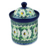 Polish Pottery Small Canister 6&quot; Polish Daisies UNIKAT