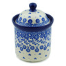 Polish Pottery Small Canister 6&quot; Sensational Azure Aster