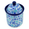 Polish Pottery Small Canister 6&quot; Sensational Blue Meadow