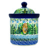 Polish Pottery Small Canister 6&quot; Tiger Green Jungle UNIKAT