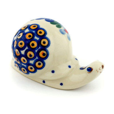 Polish Pottery Snail Figurine 3&quot;