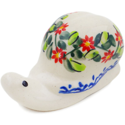 Polish Pottery Snail Figurine 4&quot; Elegant Garland