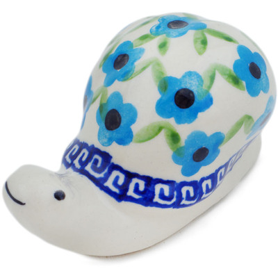 Polish Pottery Snail Figurine 4&quot; Greek Daisies