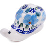 Polish Pottery Snail Figurine 4" Pansy Morning