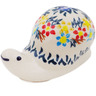 Polish Pottery Snail Figurine 4&quot; Spring Flower Ring