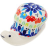 Polish Pottery Snail Figurine 4&quot; Spring Flowers