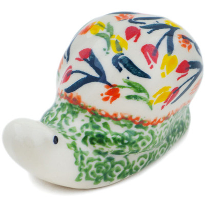 Polish Pottery Snail Figurine 4&quot; Tulip Ring