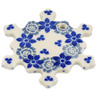 Polish Pottery Snowflake Pendant 3&quot; First Snow