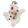 Polish Pottery Snowman Candle Holder 4&quot; Maraschino