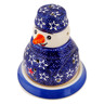 Polish Pottery Snowman Candle Holder 5&quot;