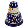 Polish Pottery Snowman Candle Holder 5&quot; Mosquito