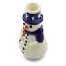 Polish Pottery Snowman Candle Holder 6&quot; America The Beautiful