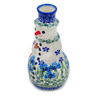 Polish Pottery Snowman Candle Holder 6&quot; Twilight Tulip Tapestry