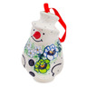 Polish Pottery Snowman Figurine 4&quot; Into Spring