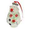Polish Pottery Snowman Figurine 4&quot; Maraschino