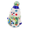 Polish Pottery Snowman Figurine 4&quot; Tunnel Vision UNIKAT