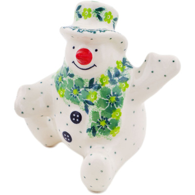Polish Pottery Snowman Figurine 5&quot; Envy