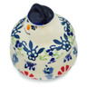 Polish Pottery Snowman Ornament 3&quot; Last Summer Flowers
