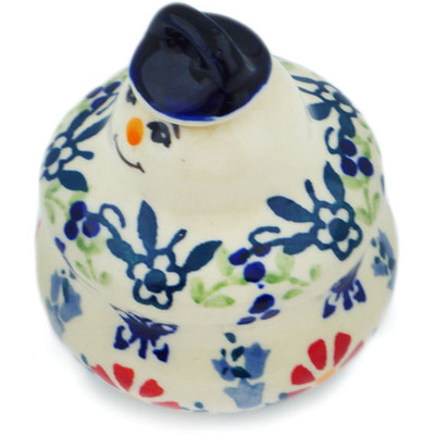 Polish Pottery Snowman Ornament 3&quot; Last Summer Flowers
