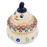 Polish Pottery Snowman Ornament 3&quot; Summer Bouquet UNIKAT