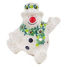Polish Pottery Snowman Ornament 4&quot; Envy