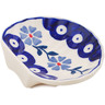 Polish Pottery Soap Dish 4&quot; Peacock Forget-me-not