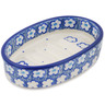 Polish Pottery Soap Dish 4&quot; Popping Blues UNIKAT