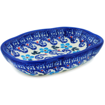 Polish Pottery Soap Dish 5&quot; Beach At Sunset UNIKAT