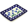 Polish Pottery Soap Dish 5&quot; Bleeding Heart Peacock