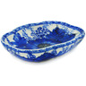 Polish Pottery Soap Dish 5&quot; Blue Poppy Dream UNIKAT