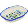Polish Pottery Soap Dish 5" Blue Wreath