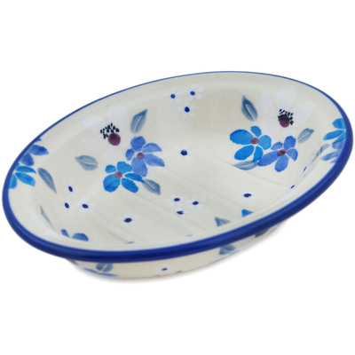 Polish Pottery Soap Dish 5&quot; Bunches Of Beauty UNIKAT