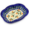 Polish Pottery Soap Dish 5&quot; Cocentric Tulips