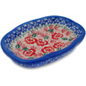 Polish Pottery Soap Dish 5&quot; Fluctuating Pansy&#039;s