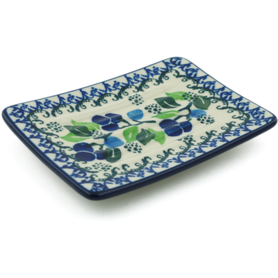 Polish Pottery Soap Dish 5&quot; Limeberry