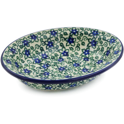 Polish Pottery Soap Dish 5&quot; Lobelia Vines