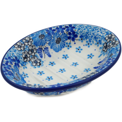 Polish Pottery Soap Dish 5&quot; Morning Glory UNIKAT