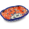 Polish Pottery Soap Dish 5&quot; Poppy Passion UNIKAT