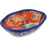 Polish Pottery Soap Dish 5&quot; Poppy Passion UNIKAT