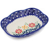 Polish Pottery Soap Dish 5" Wave Of Flowers