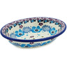 Polish Pottery Soap Dish 6&quot; Blooming Blues