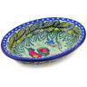 Polish Pottery Soap Dish 6&quot; Rooster Parade UNIKAT