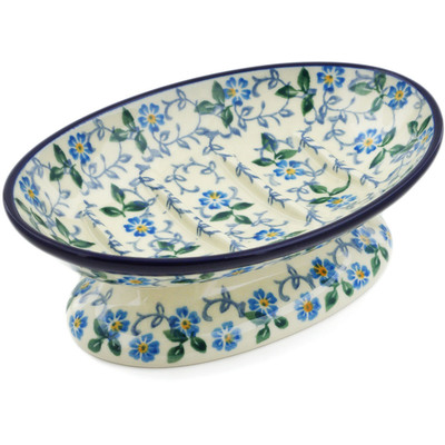 Polish Pottery Soap Dish 6&quot; Summer Wind