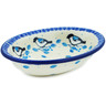 Polish Pottery Soap Dish 6&quot; Winter Sparrow