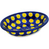 Polish Pottery Soap Dish 6&quot; Yellow Dots