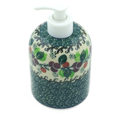 Polish Pottery Soap Dispenser 5&quot; Berry Garland