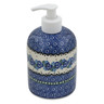 Polish Pottery Soap Dispenser 5&quot; Blue Bud Sea