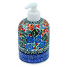Polish Pottery Soap Dispenser 5&quot; Blue Star Flowers UNIKAT