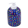 Polish Pottery Soap Dispenser 5&quot; Colourful Dot Show UNIKAT